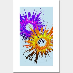 Abstract Colourful Reaction, Explosion Of Colour Posters and Art